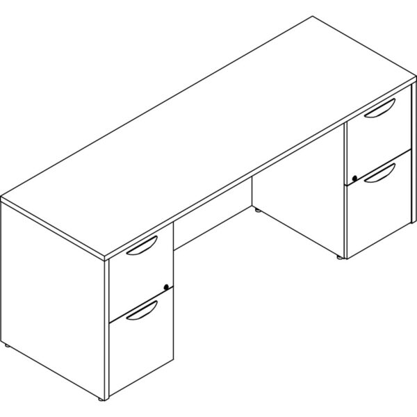 Lorell Prominence 2.0 Double-Pedestal Credenza