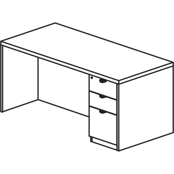 Lorell Prominence 2.0 Right-Pedestal Desk