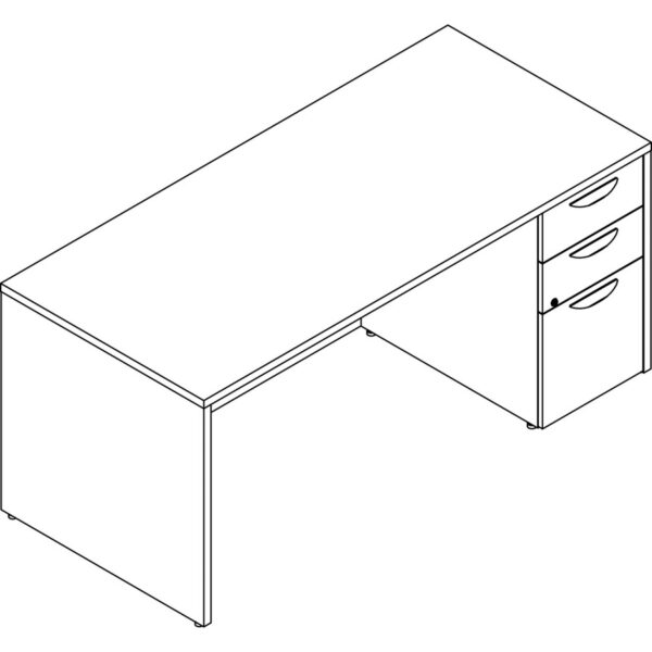 Lorell Prominence 2.0 Right-Pedestal Desk