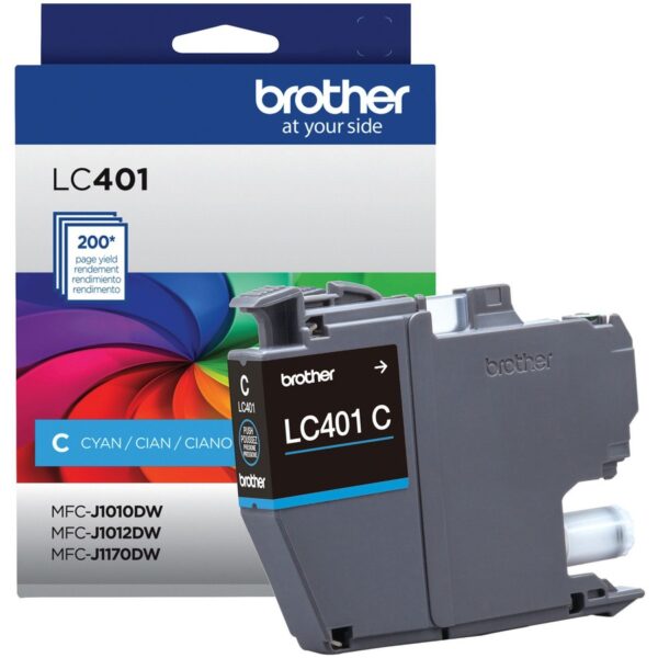 Brother LC401CS Original Standard Yield Inkjet Ink Cartridge - Single Pack - Cyan - 1 Each