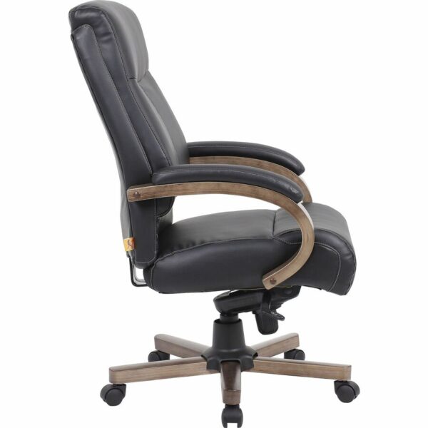 Lorell Executive High-Back Wood Finish Office Chair - Image 2