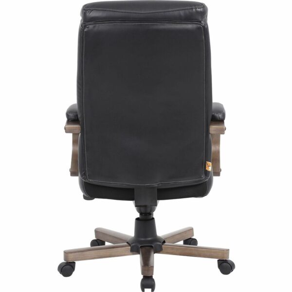 Lorell Executive High-Back Wood Finish Office Chair - Image 3