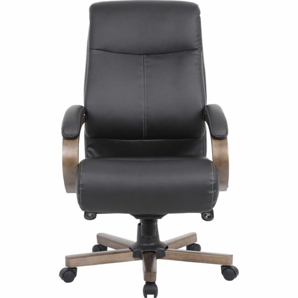 Lorell Executive High-Back Wood Finish Office Chair - Image 4