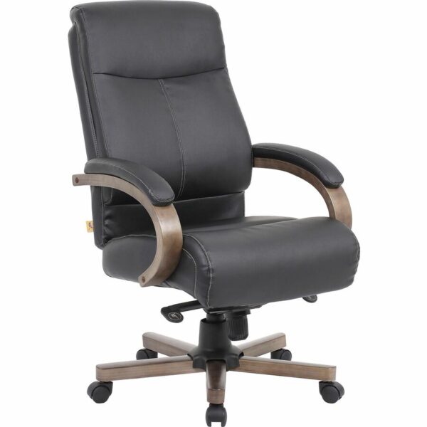 Lorell Executive High-Back Wood Finish Office Chair