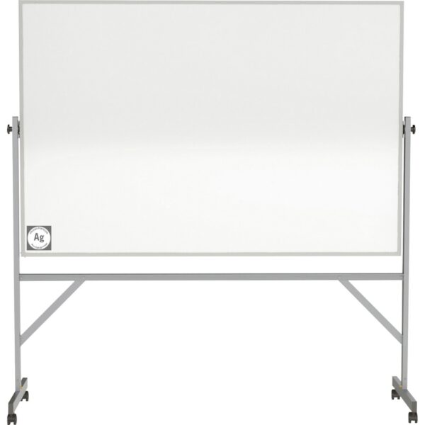 Ghent Hygienic Porcelain Mobile Whiteboard with Aluminum Frame