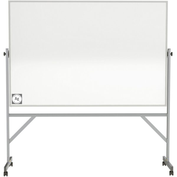 Ghent Hygienic Porcelain Mobile Whiteboard with Aluminum Frame