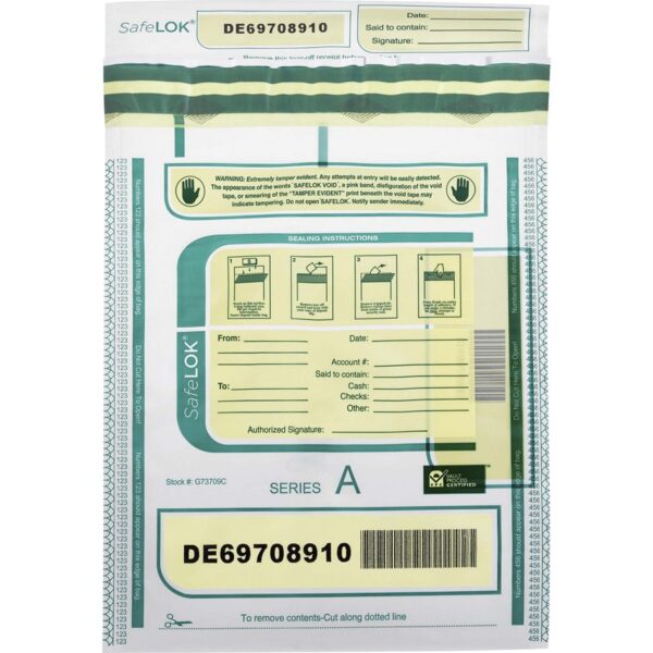 ControlTek SafeLOK Tamper-Evident Deposit Bags