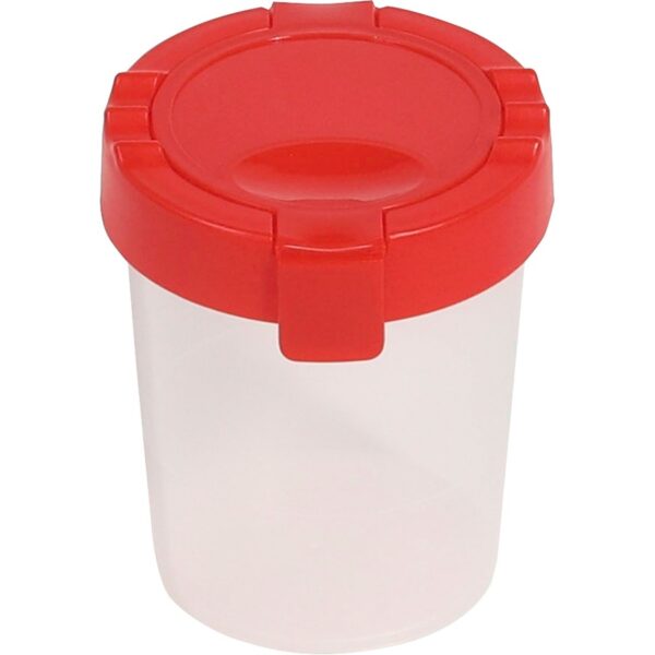 Deflecto Antimicrobial Kids No Spill Paint Cup Red - Image 2