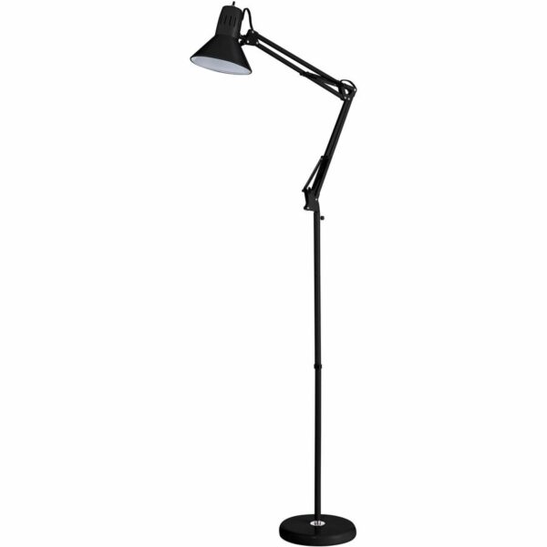 Bostitch Swing Arm Floor Lamp, Black