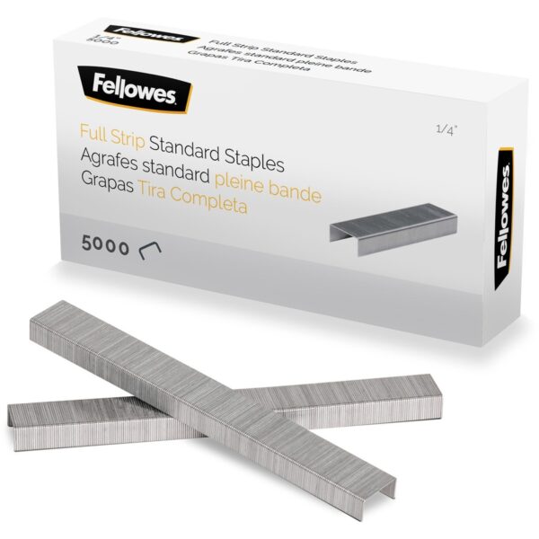 Fellowes ¼" Full Strip of Staples 5000pk