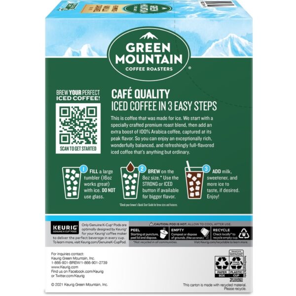 Green Mountain Coffee Roasters® K-Cup Brew Over Ice Vanilla Caramel Coffee - Image 2