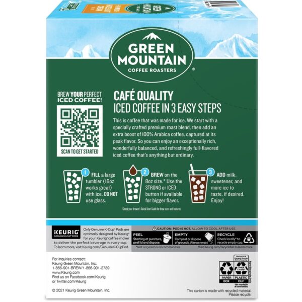 Green Mountain Coffee Roasters® K-Cup Brew Over Ice Hazelnut Cream Coffee - Image 4