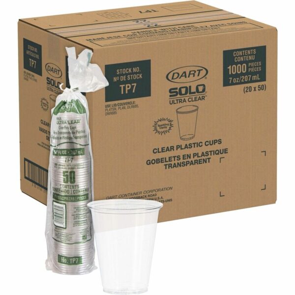 Solo Ultra Clear 7 oz Plastic Cups