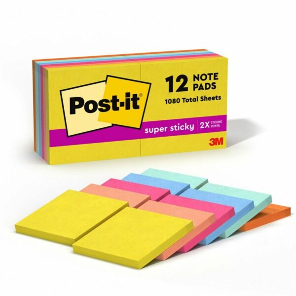 Post-it® Super Sticky Note Pads - Summer Joy Color Collection