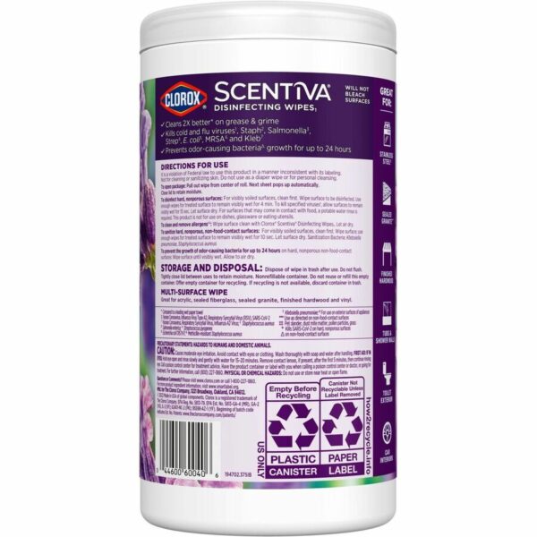 Clorox Scentiva Bleach-Free Disinfecting Wipes - Image 5