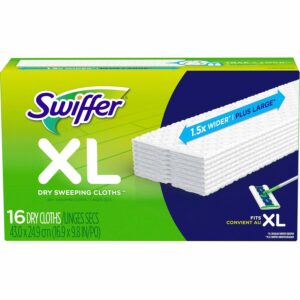 A box of swiffer xl dry sweeping cloths