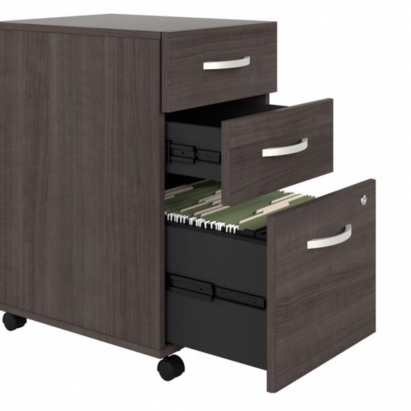 Bush Business Furniture Studio A 83W Large Corner Desk with 3-Drawer Mobile File Cabinet - Image 2