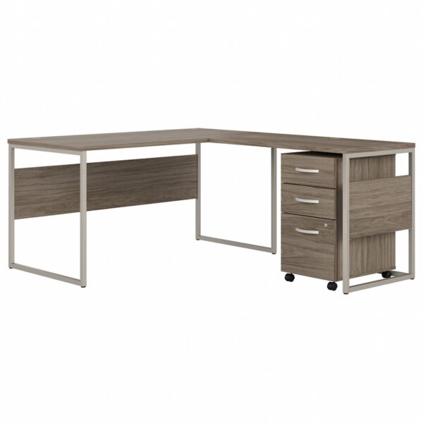 Bush Business Furniture Hybrid Collection Hickory Desking