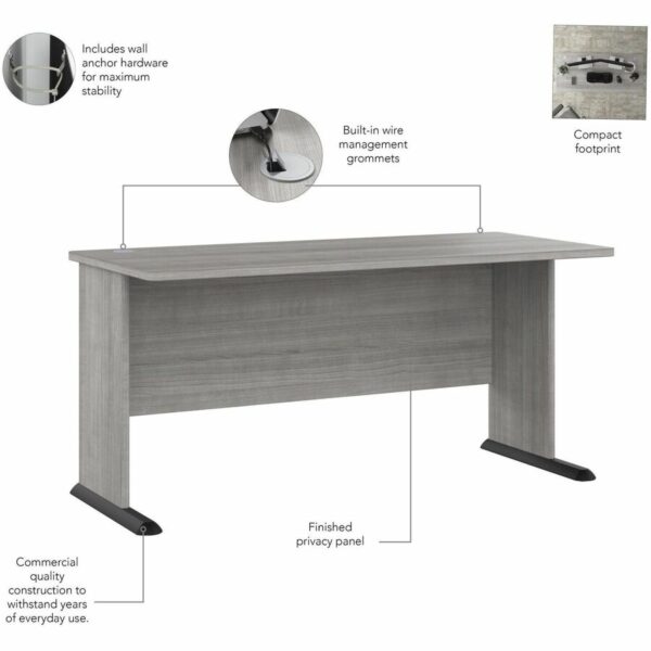 Bush Business Furniture Studio A 60W Computer Desk with Mobile File Cabinet and Low Storage Cabinet - Image 2