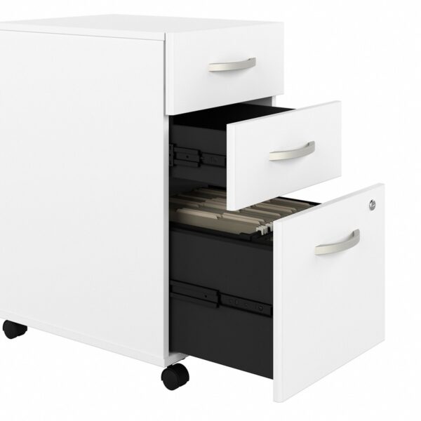 Bush Business Furniture Studio A 36W Computer Desk with 3-Drawer Mobile File Cabinet - Image 2