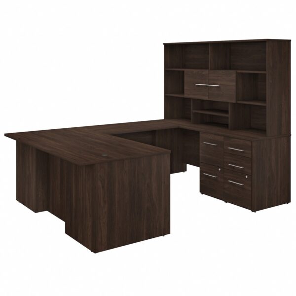 Bush Business Furniture Office 500 Black Walnut Desk