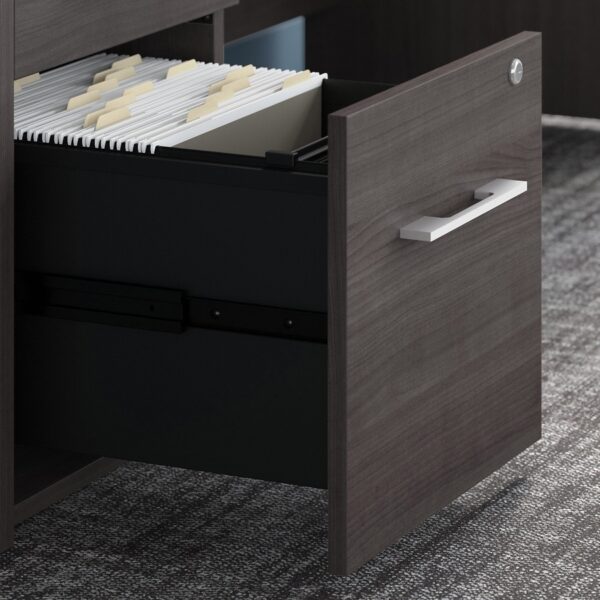 Bush Business Furniture Office 500 Storm Gray Desk - Image 2