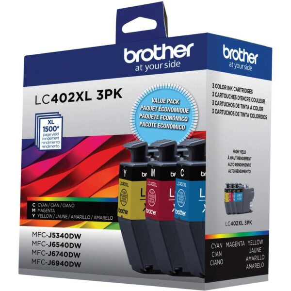 Brother Original High Yield Inkjet Ink Cartridge - Cyan, Magenta, Yellow - 3 / Pack - Image 2