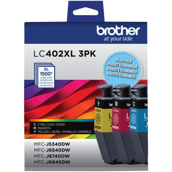 Brother Original High Yield Inkjet Ink Cartridge - Cyan, Magenta, Yellow - 3 / Pack - Image 3