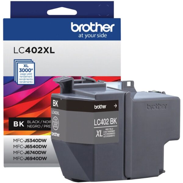 Brother LC402XLBKS Original High Yield Inkjet Ink Cartridge - Black - 1 Each