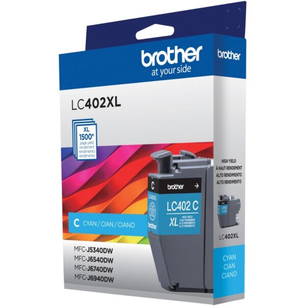 Brother LC402XLCS Original High Yield Inkjet Ink Cartridge - Cyan - 1 Each - Image 2