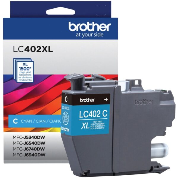 Brother LC402XLCS Original High Yield Inkjet Ink Cartridge - Cyan - 1 Each