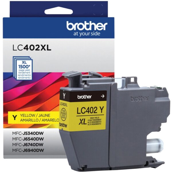 Brother LC402XL Original High (XL) Yield Inkjet Ink Cartridge - Yellow - 1 Each