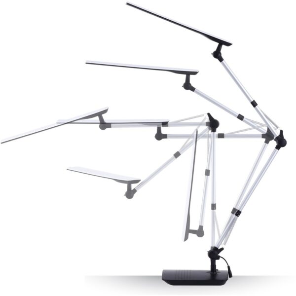 Bostitch Dual Swing Arm Desk Lamp, Black - Image 2