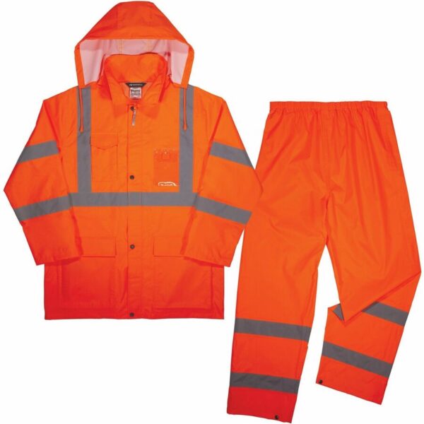 Ergodyne GloWear 8376K Hi-Vis Rain Suit Kits