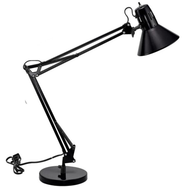 Bostitch Swing Arm Desk Lamp with Weighted Base, Black - Image 2