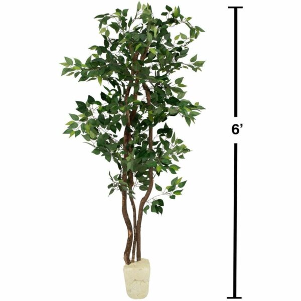 nudell 6ft Artificial Green Ficus Tree