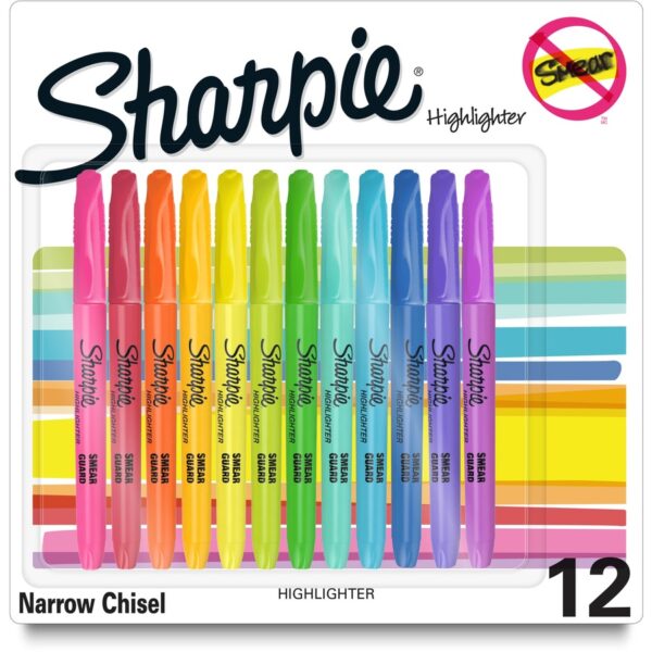 Sharpie Accent Highlighters w/Smear Guard