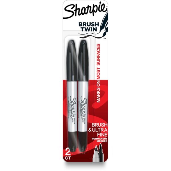 Sharpie Brush Twin Permanent Markers