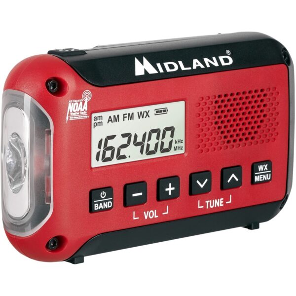 Midland E+READY Compact Emergency Alert AM/FM Weather Radio - Image 2