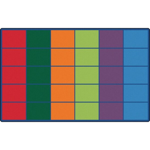 Carpets for Kids Colorful Rows Seating Rug