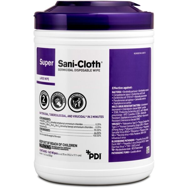 PDI Super Sani-Cloth Germicidal Disposable Wipe