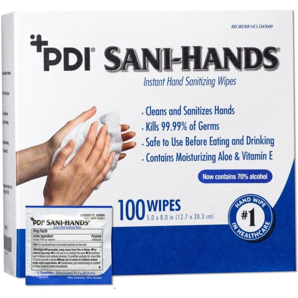 PDI Sani-Hands Instant Hand Sanitizing Wipes