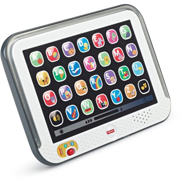 Fisher-Price Pretend Tablet Learning Toy With Lights And Music, Gray, Baby And Toddler Toy