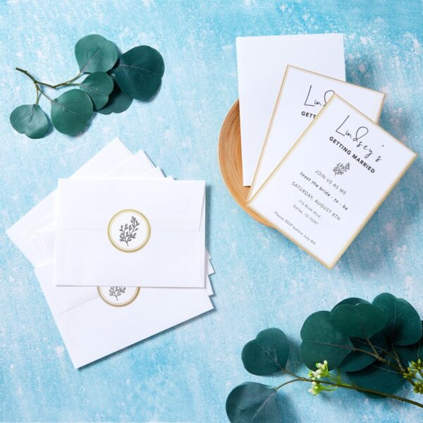 Avery® Invitation Cards with Metallic Gold Borders - Image 2