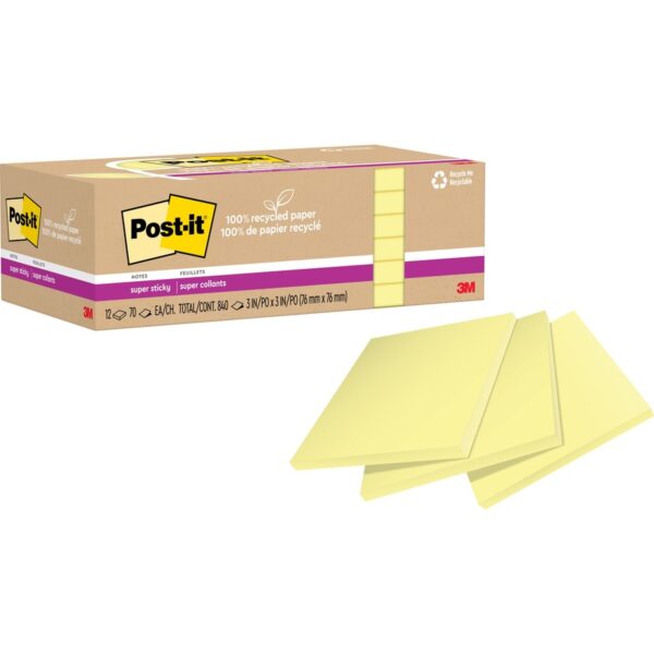 Post-it® Recycled Super Sticky Notes