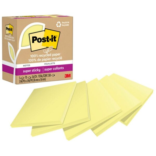 Post-it® Recycled Super Sticky Notes