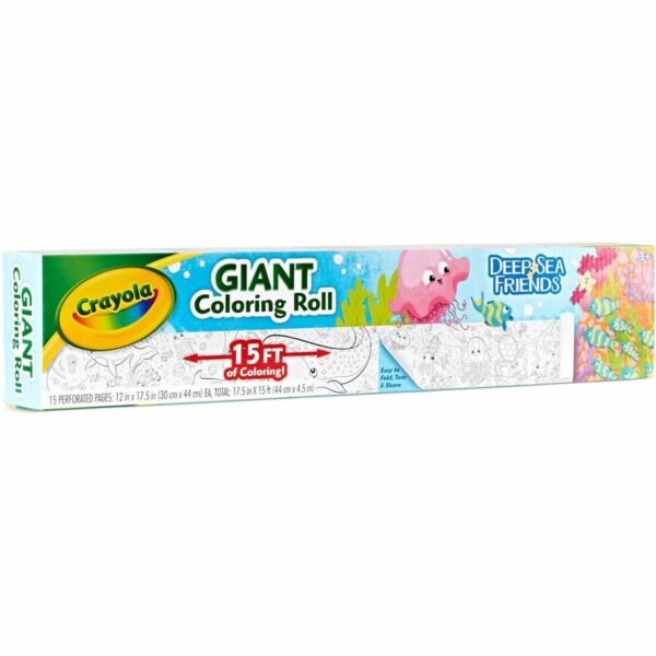 Crayola Deep Sea Friends Giant Coloring Roll - Image 2