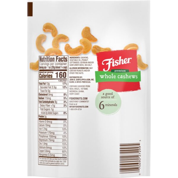 Fisher Premium Whole Cashews - Image 2