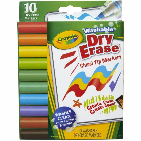 Crayola Washable Dura-Wedge Tip Dry-Erase Markers - Image 5