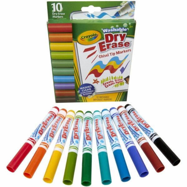 Crayola Washable Dura-Wedge Tip Dry-Erase Markers